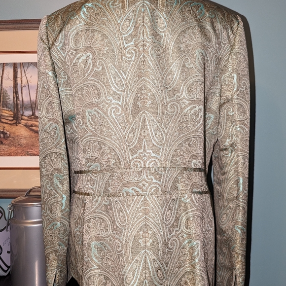 Linda Allard Ellen Tracy jacquard blazer, size 12 - Picture 3 of 16
